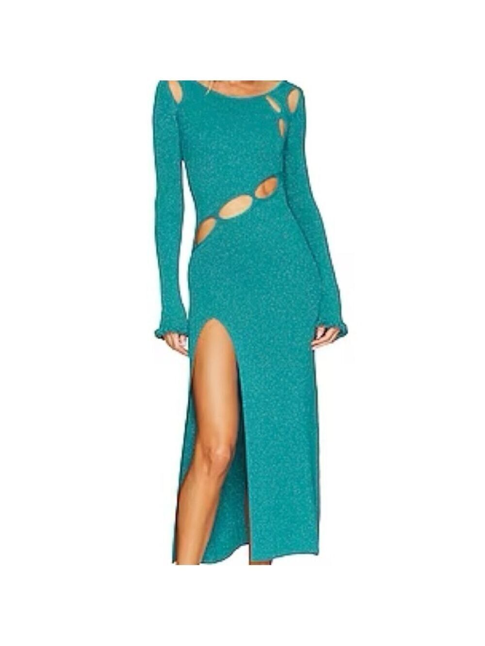 For Love And Lemons Turquoise Long Sleeve Dress